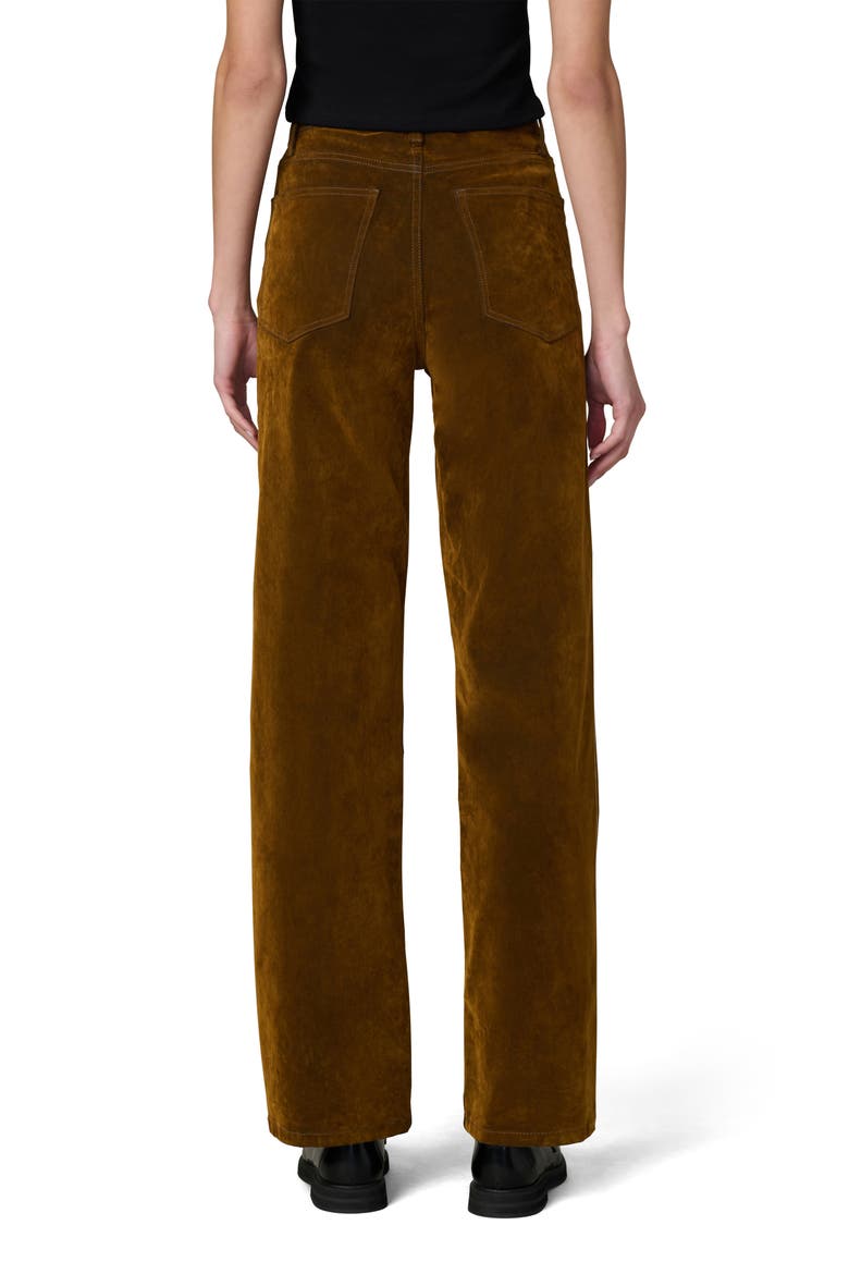 The Margot Flocked High Waist Straight Leg Jeans, Alternate, color, BRONZE BROWN