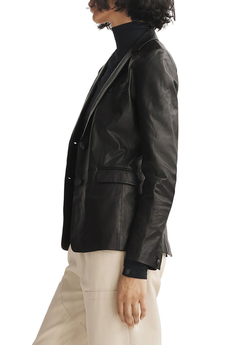 rag & bone Razor Leather Blazer, Alternate, color,