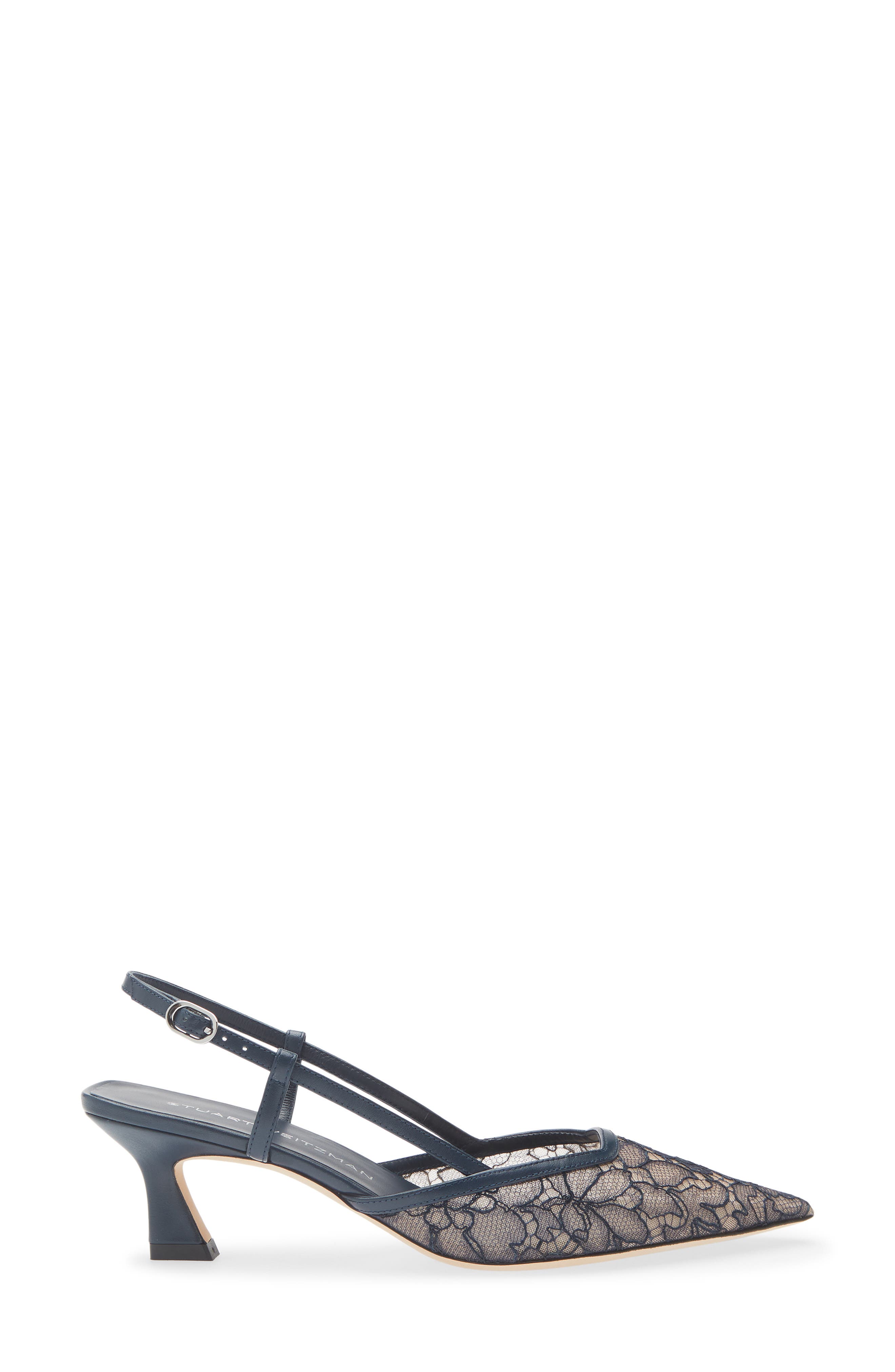 Vinnie 50 Slingback Pump, Alternate, color, DEEP BLUE SEA FLORAL LACE