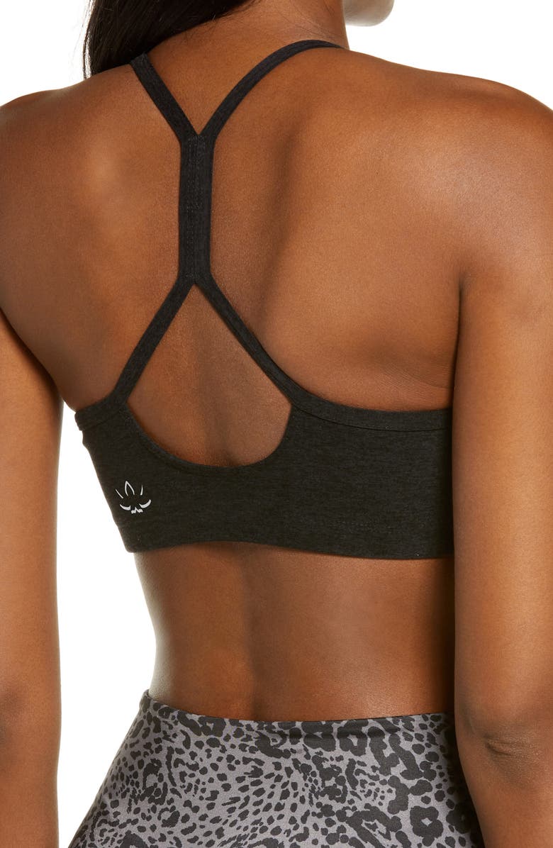 Beyond Yoga Space Dye Slim Racerback Sports Bra, Alternate, color, Darkest Night