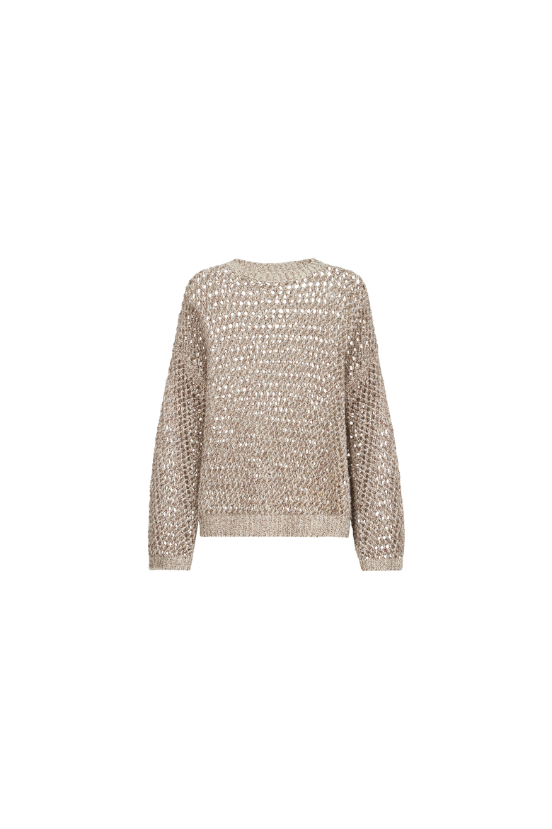 Dazzling chiné net sweater, Alternate, color, Rope