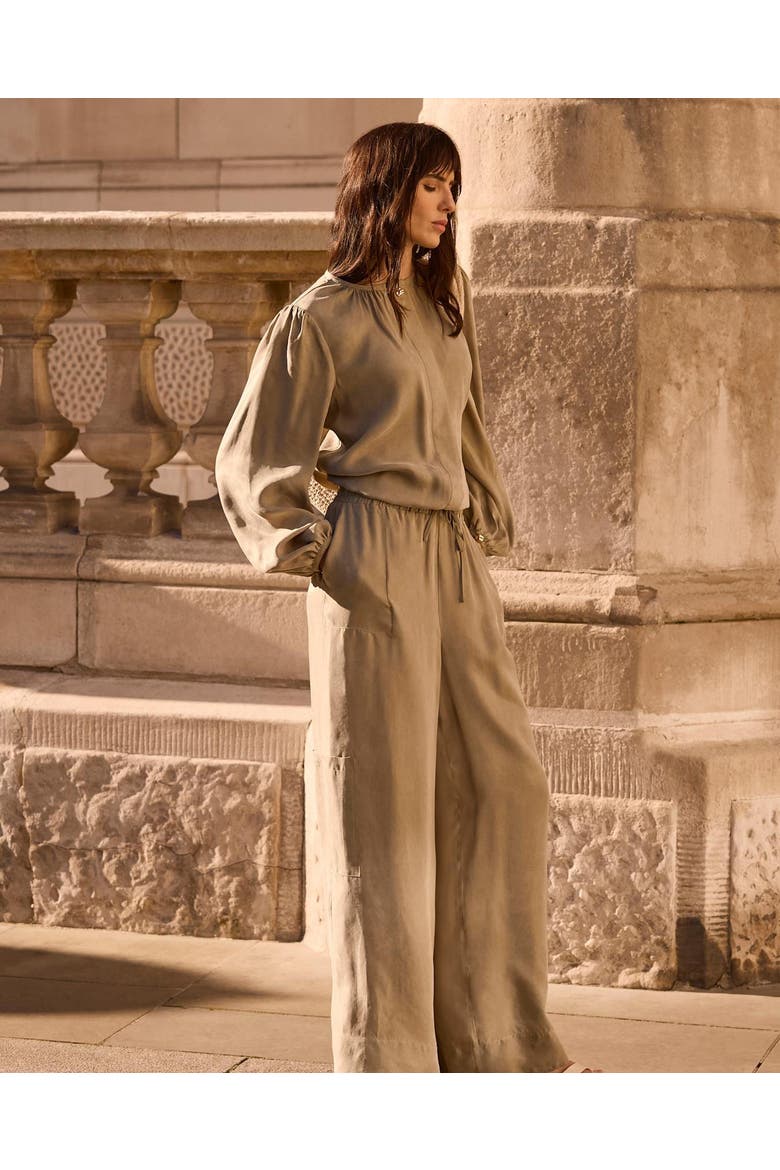 Utility Wide Leg Trousers, Alternate, color, Khaki