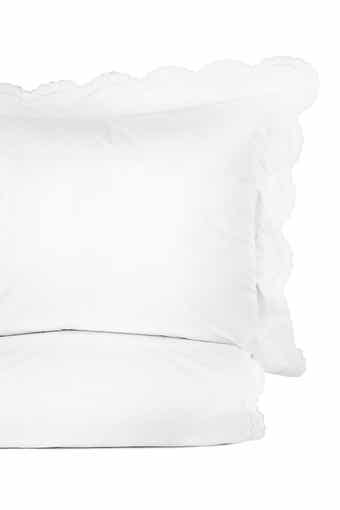 Full/Queen Double Scalloped Embroidered Duvet Set