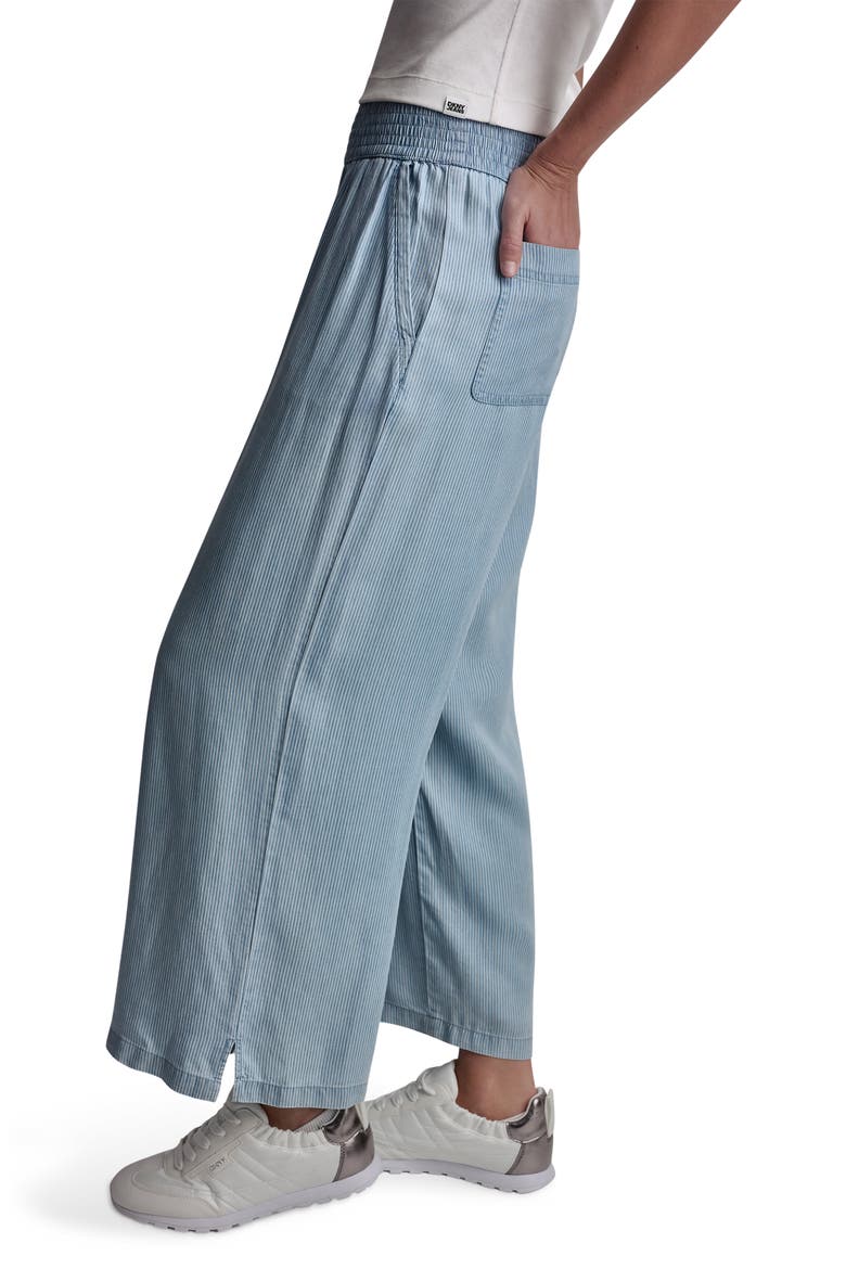 High Rise Tencel® Lyocell Wide Leg Pants, Alternate, color, CHAMBRAY STRIPE