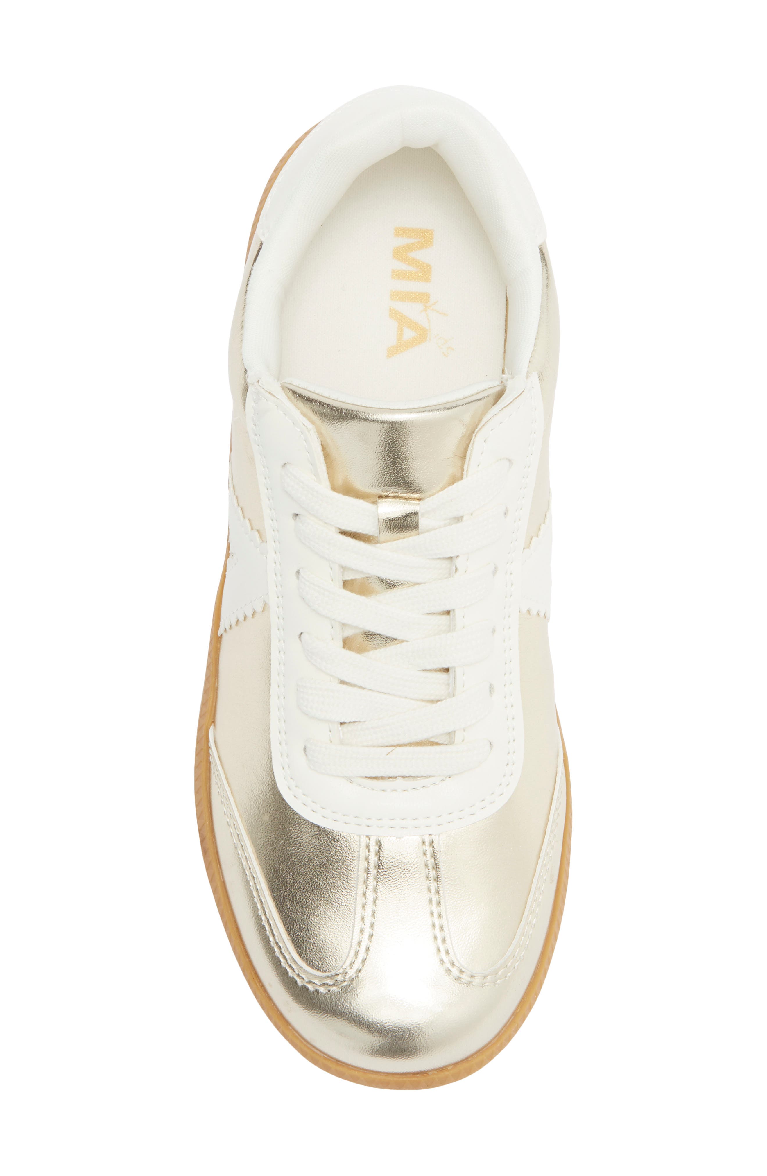 MIA Kids' Little Baker Metallic Sneaker, Alternate, color, Soft Gold