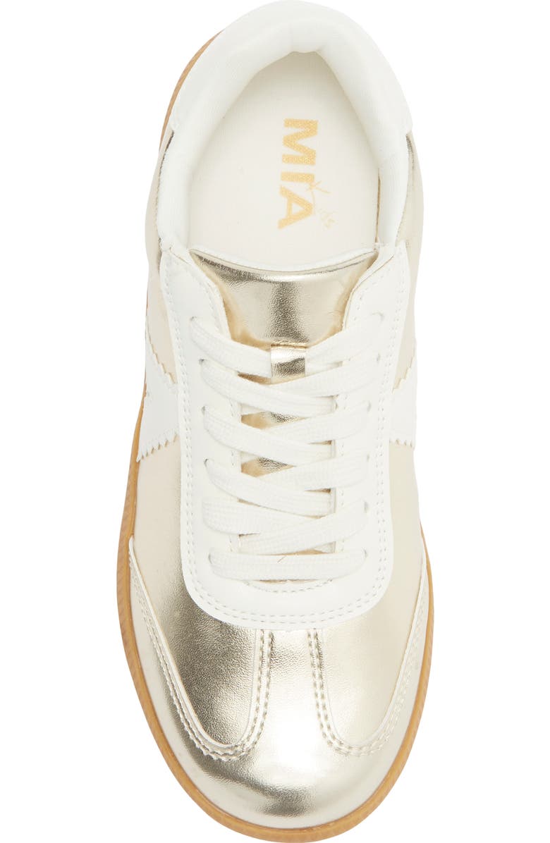 MIA Kids' Little Baker Metallic Sneaker, Alternate, color, Soft Gold