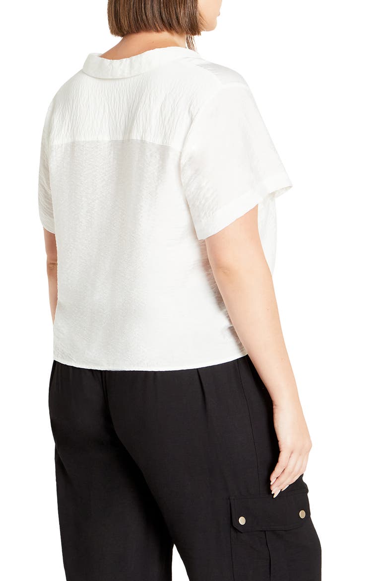 Kasbah Short Sleeve Button-Up Shirt, Alternate, color, IVORY