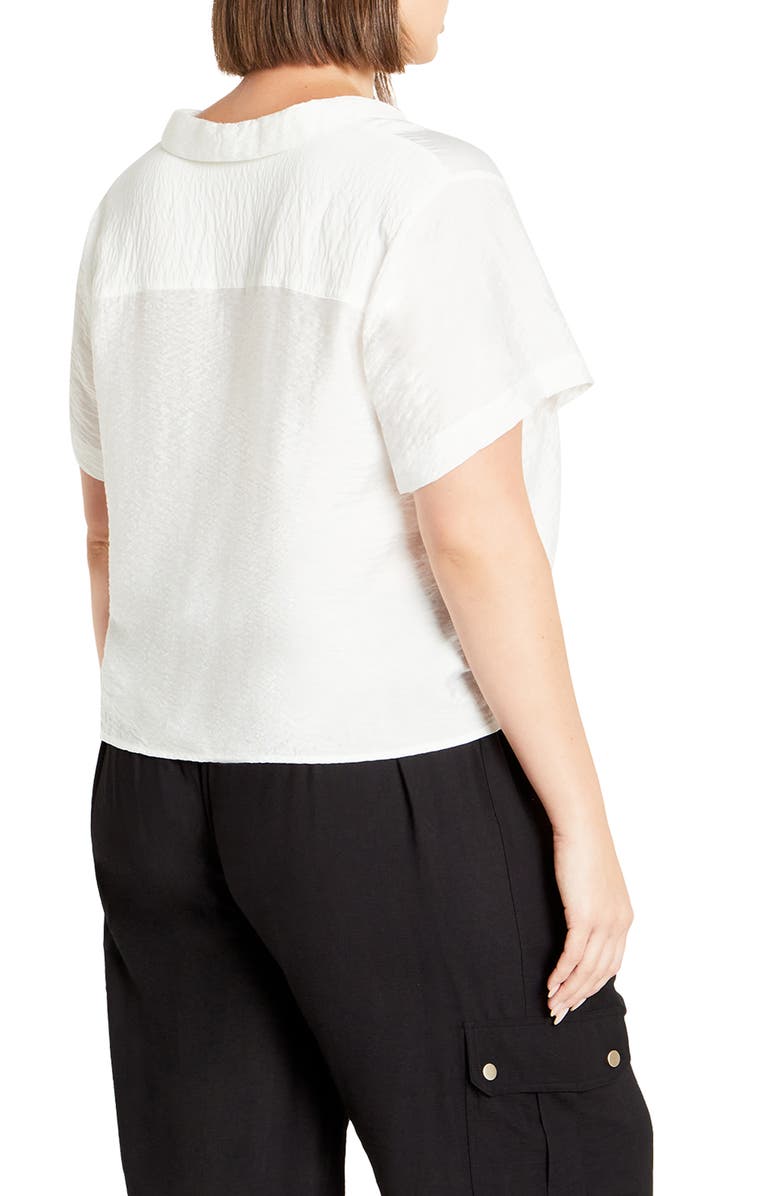 City Chic Kasbah Short Sleeve Button-Up Shirt, Alternate, color, 