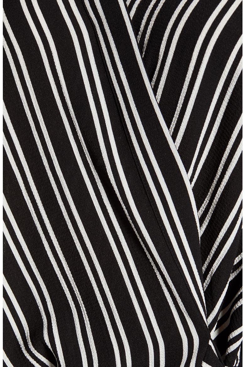 Faux Wrap Top, Alternate, color, BLACK- WHITE STRIPE