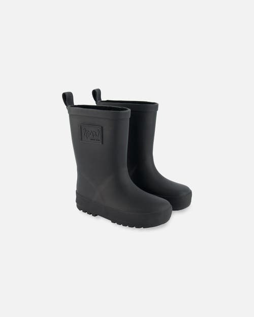 Deux Par Deux Kids Unisex Rain Boots Black In Black