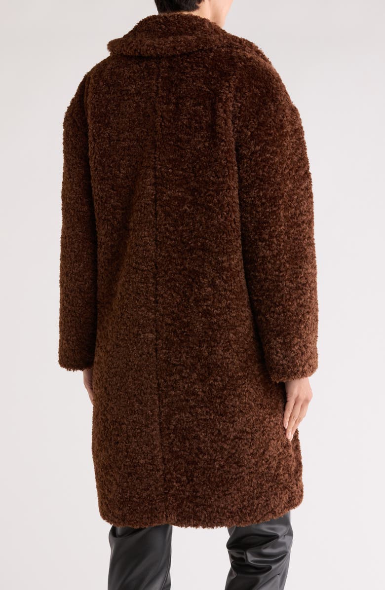 BCBGeneration Faux Fur Curly Walker Coat, Alternate, color,