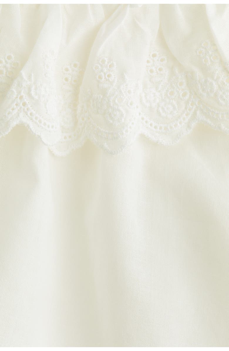 H&M Cotton blouse with eyelet embroidery, Alternate, color, Cream