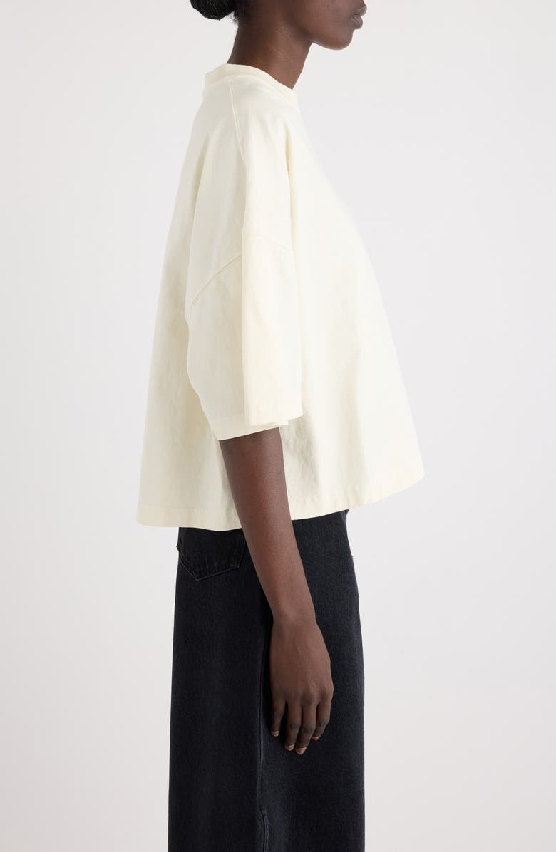 Jacquemus Le T-Shirt Corto Logo Embroidered T-Shirt, Alternate, color, Uni Club Beige