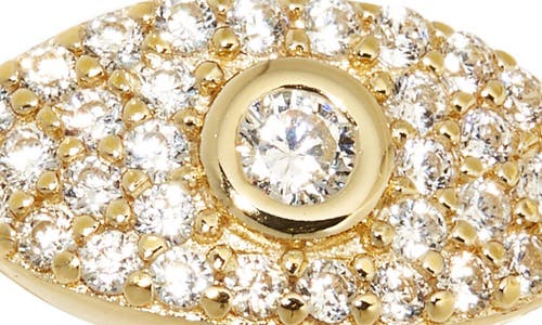 Argento Vivo Pavé Cubic Zirconia Evil Eye Ring In Gold