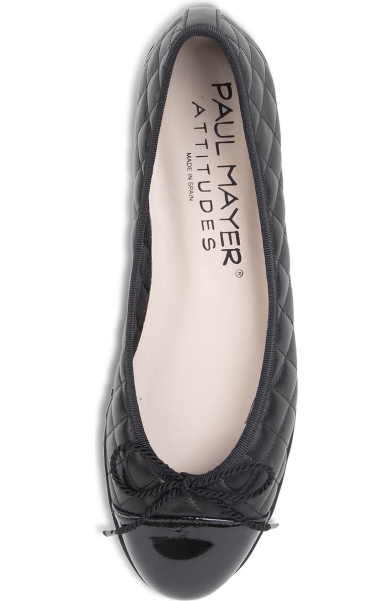 PAUL MAYER Best Lug Sole Ballet Flat, Alternate, color, Black Patent/ Black Leather