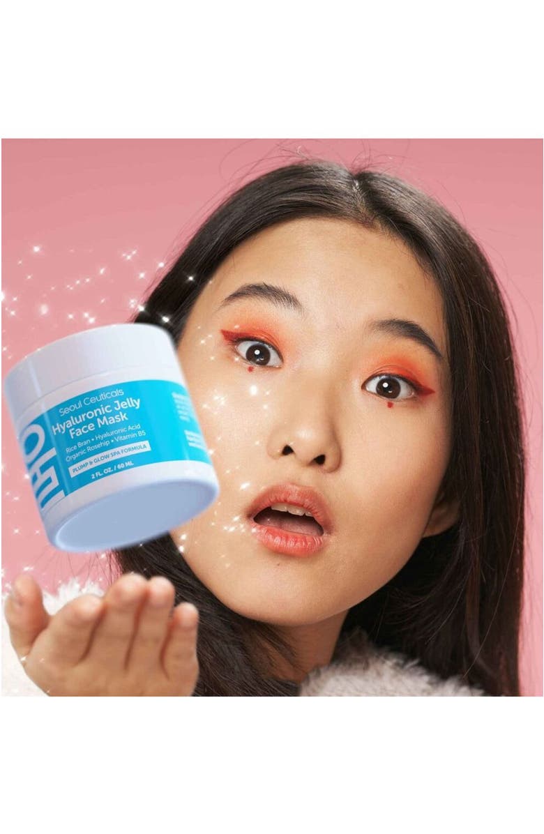 Seoul Ceuticals Korean Skincare Hyaluronic Jelly Face Mask, Alternate, color, Clear