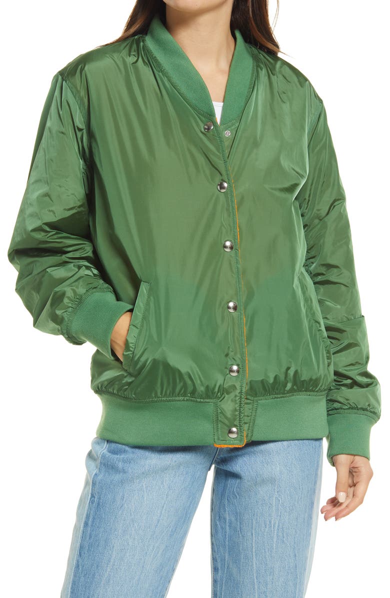 BLANKNYC Reversible Fleece Bomber Jacket, Alternate, color,