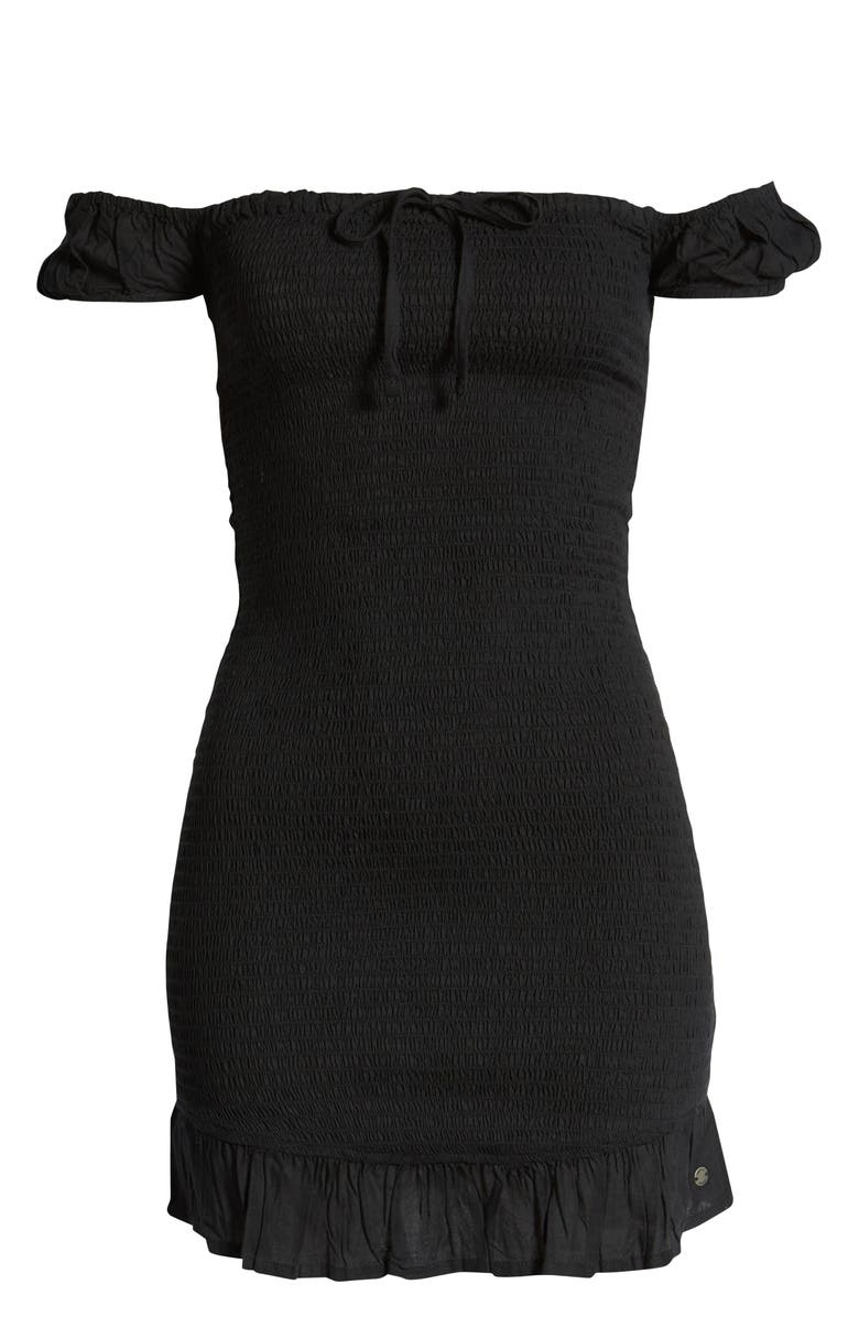 Roxy Sway with It Smocked Off the Shoulder Minidress, Alternate, color,