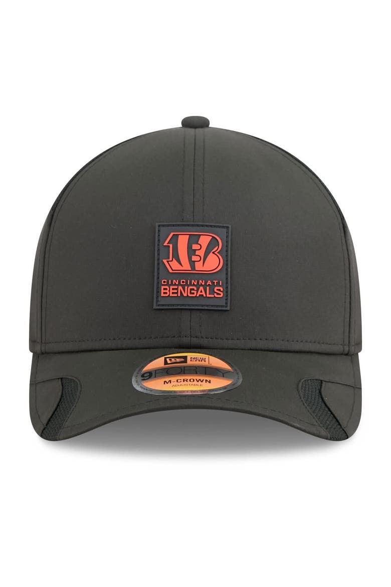 Men's New Era Black Cincinnati Bengals 2025 Sideline  M-Crown 9FORTY Adjustable Hat, Alternate, color, Black