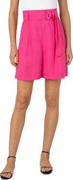 Akris punto High Waist Belted Shorts