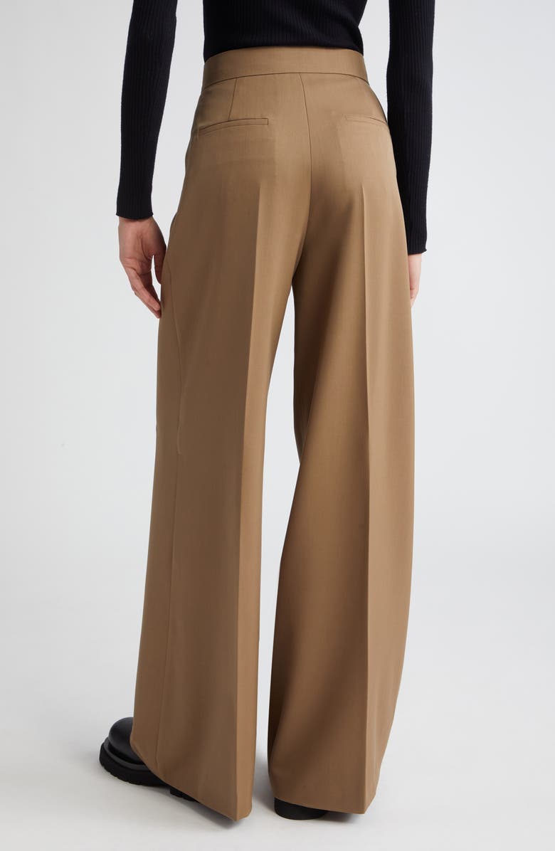 Max Mara Libbra Pleated Wide Leg Virgin Wool & Mohair Pants, Alternate, color, 
