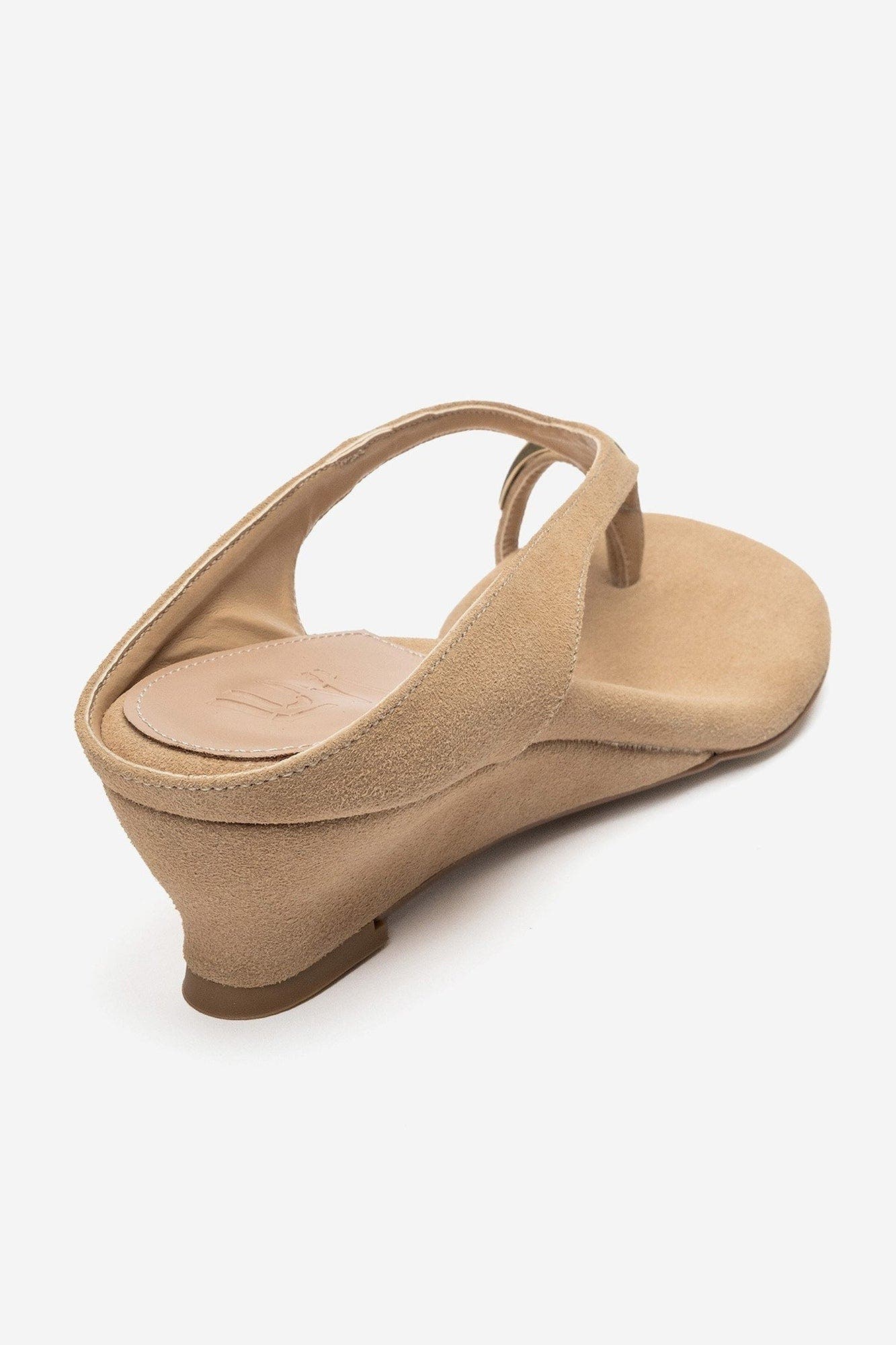 Alizendra Block Heel Thong Sandal, Alternate, color, Beige Suede