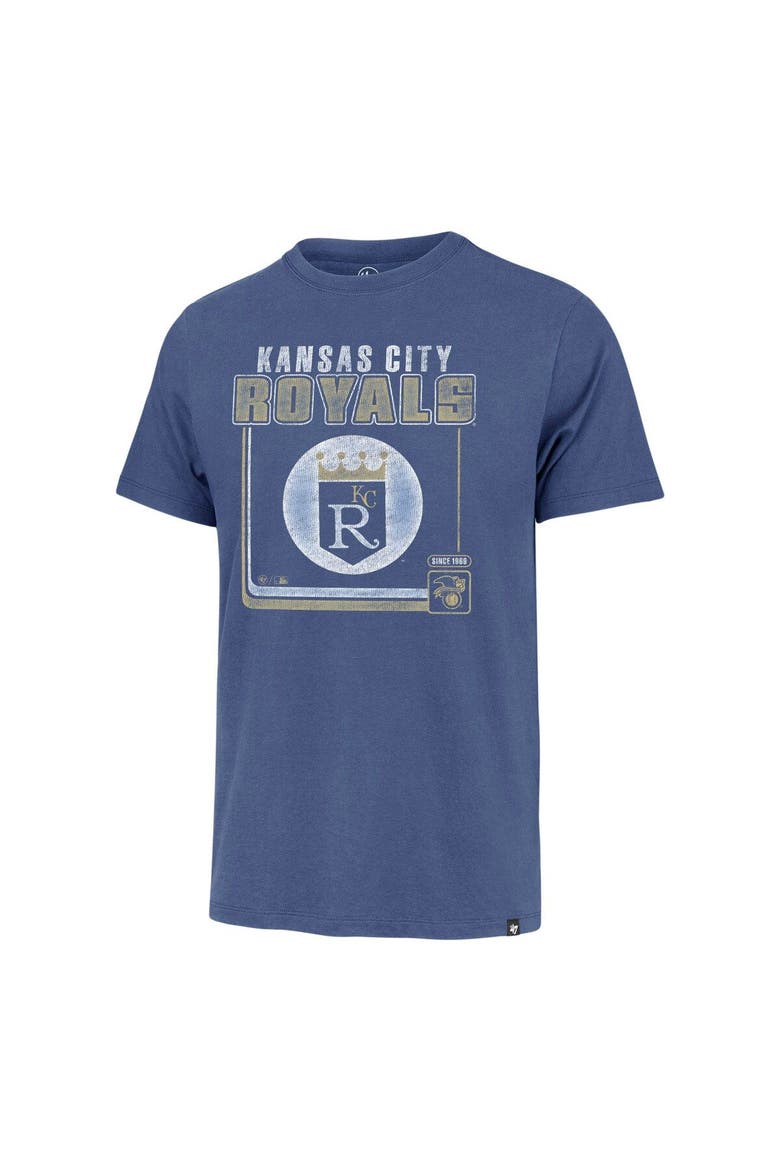 Men's '47  Royal Kansas City Royals Cooperstown Collection Borderline Franklin T-Shirt, Alternate, color, Royal