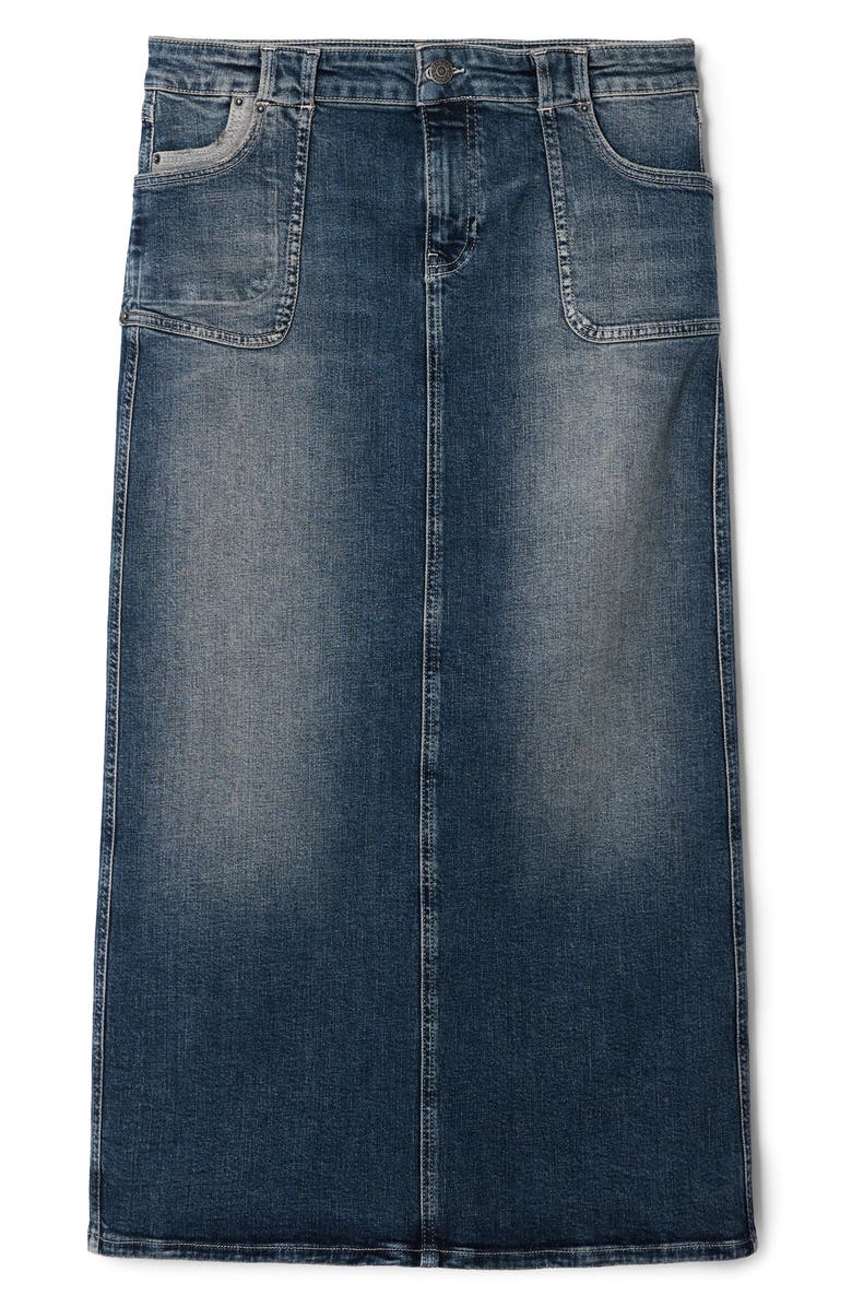 Desigual Fal Sia Longline Denim Skirt, Alternate, color, 