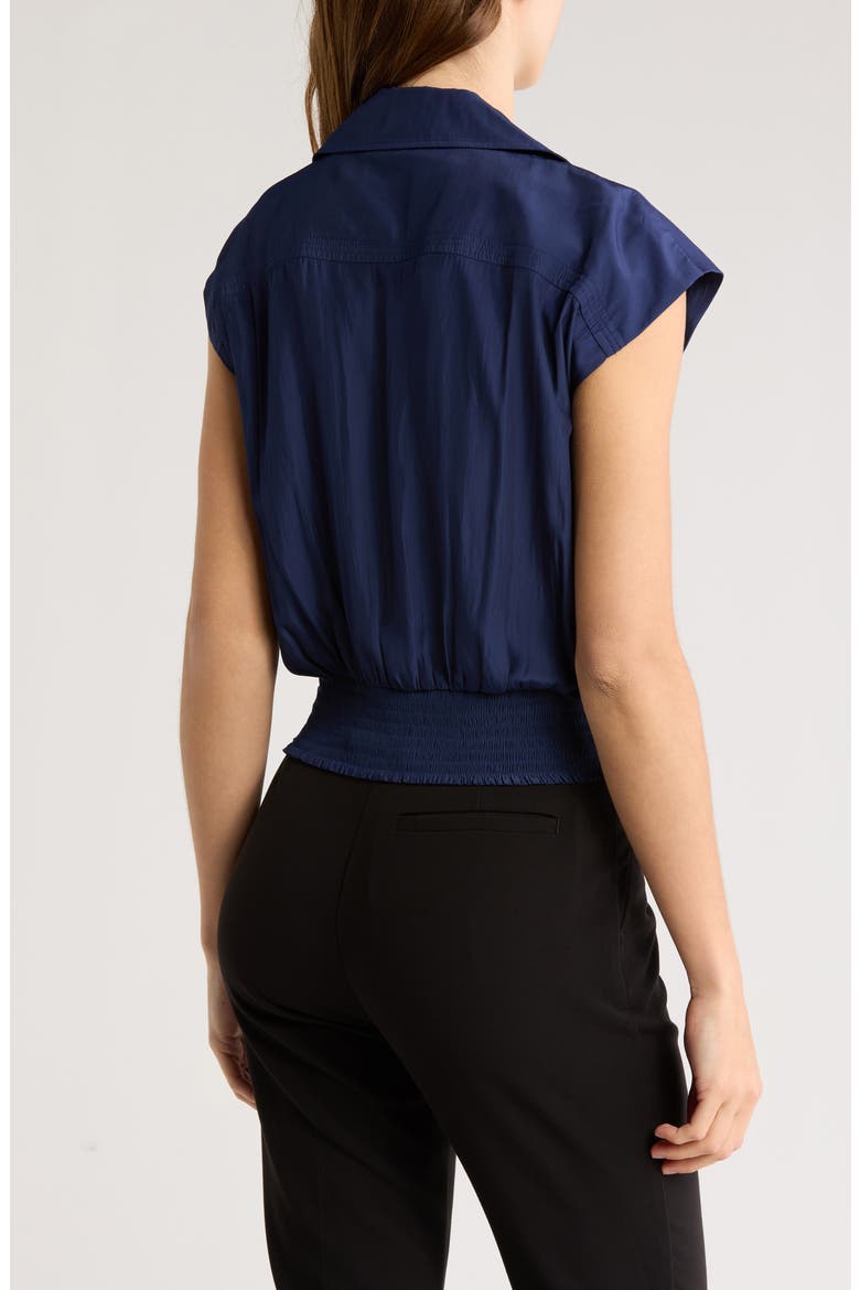Amaris Flap Pocket Top, Alternate, color, SPRING NAVY