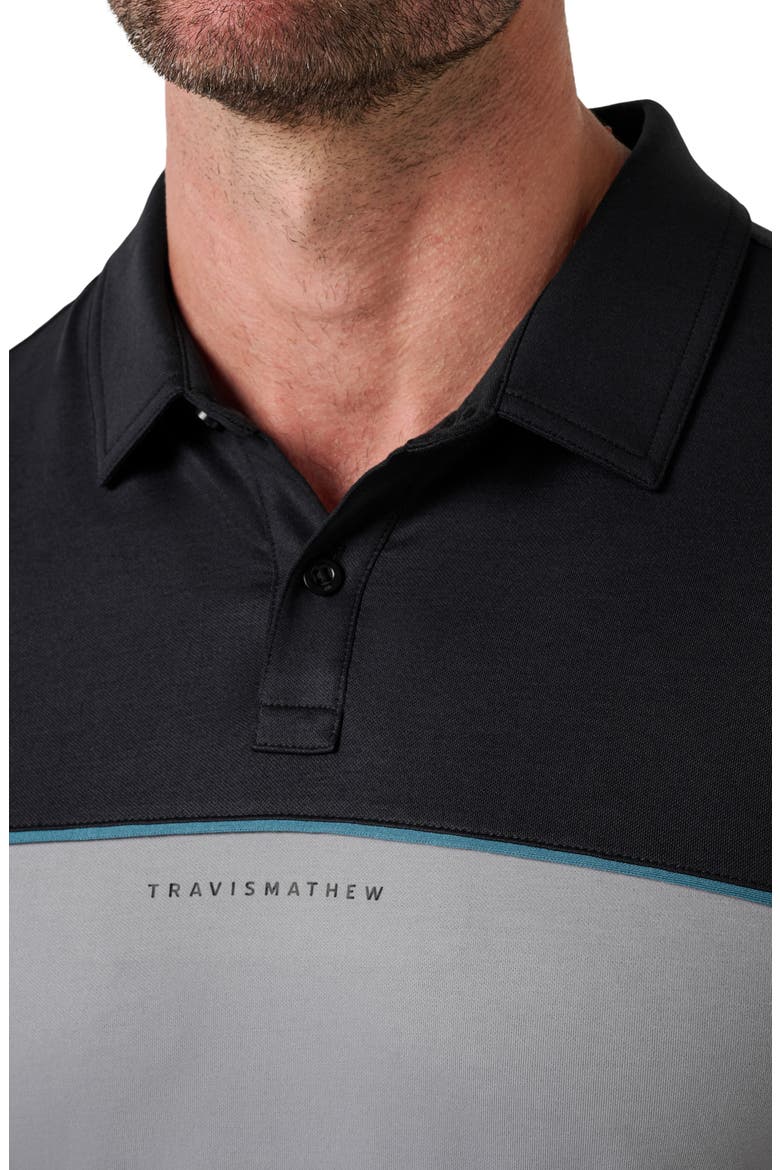 Featherweight Colorblocked Performance Polo, Alternate, color, BLACK