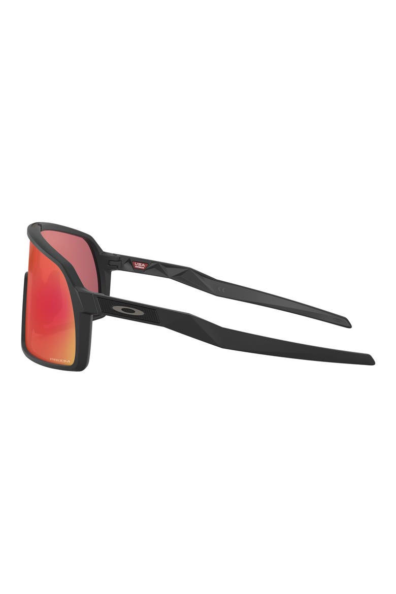 Sutro S 128mm Prizm™ Wrap Shield Sunglasses, Alternate, color, POL BLACK