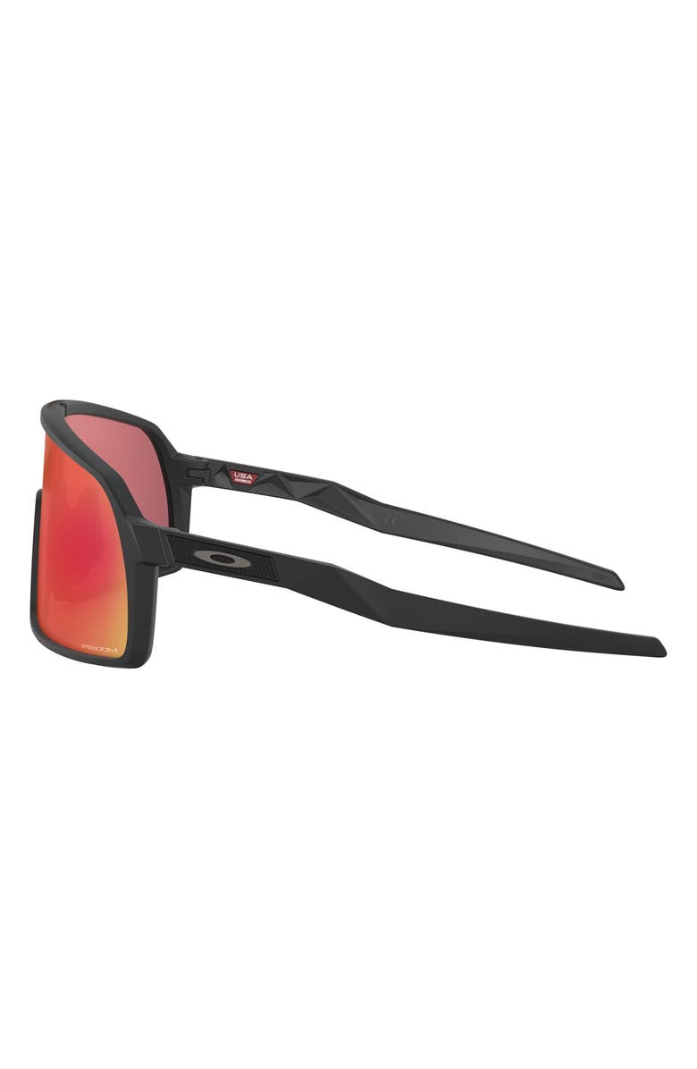 Oakley Sutro S 128mm Prizm<sup>™</sup> Wrap Shield Sunglasses, Alternate, color, Pol Black