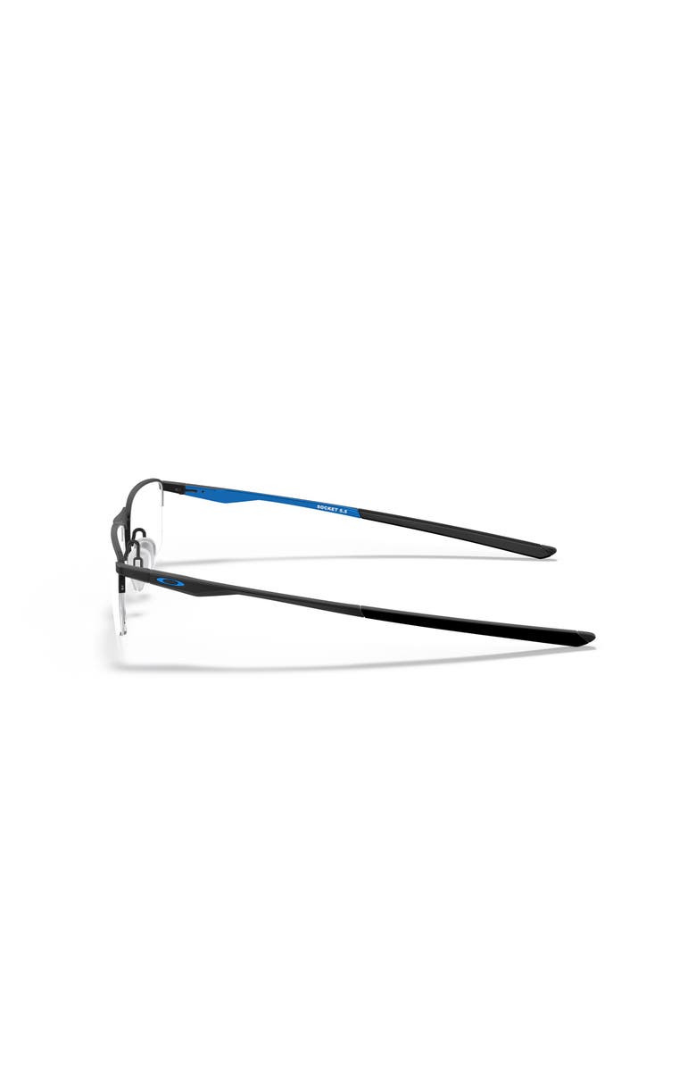 Oakley 54mm Rectangle optical glasses, Alternate, color, Black/ Blue