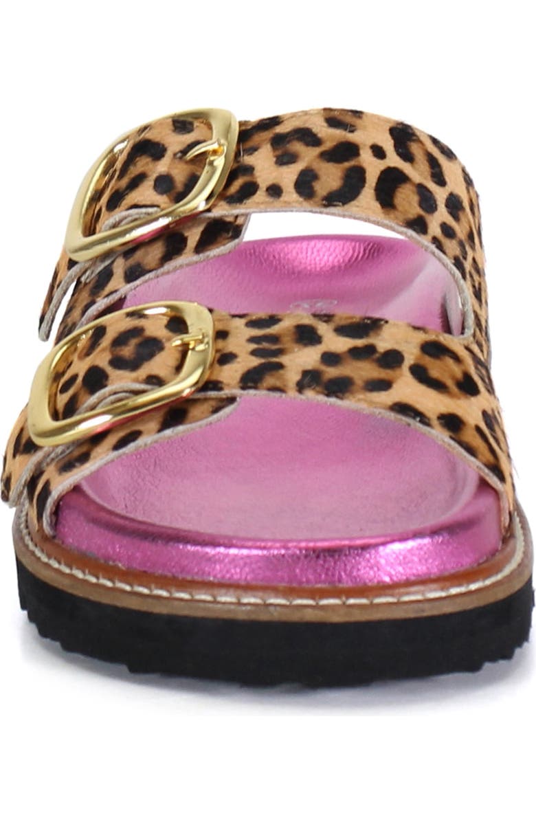 DibaTrue JAN ET Double Buckle Pop of Pink Sandal, Alternate, color, Leopard