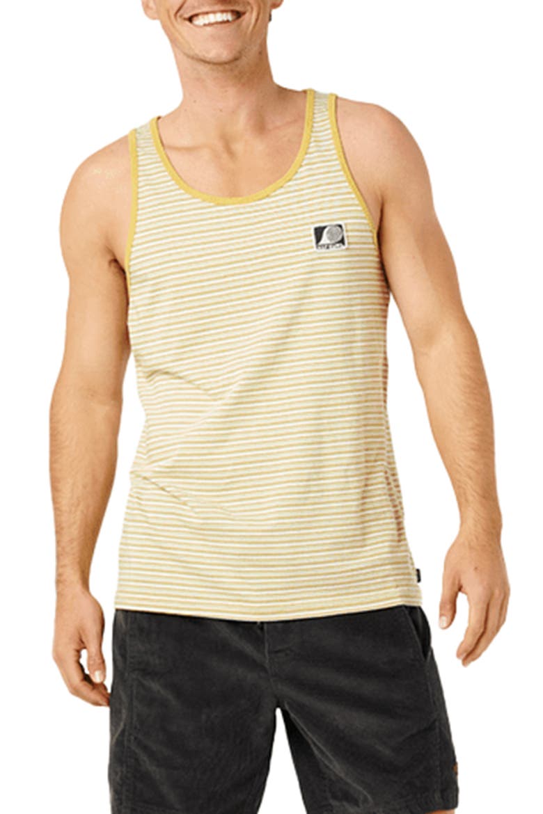 Stripe Cotton Tank, Main, color, BONE
