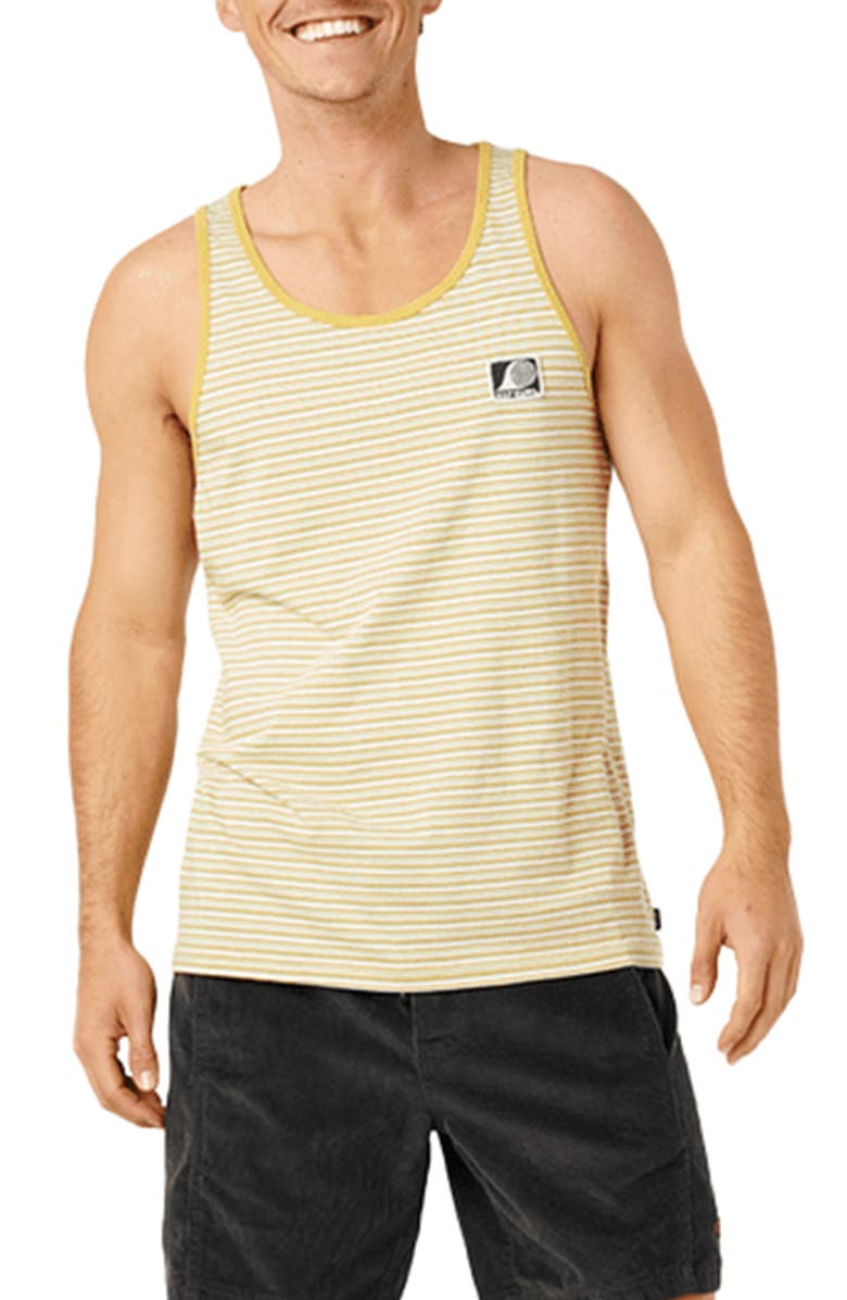 Rip Curl Stripe Cotton Tank, Main, color, Bone