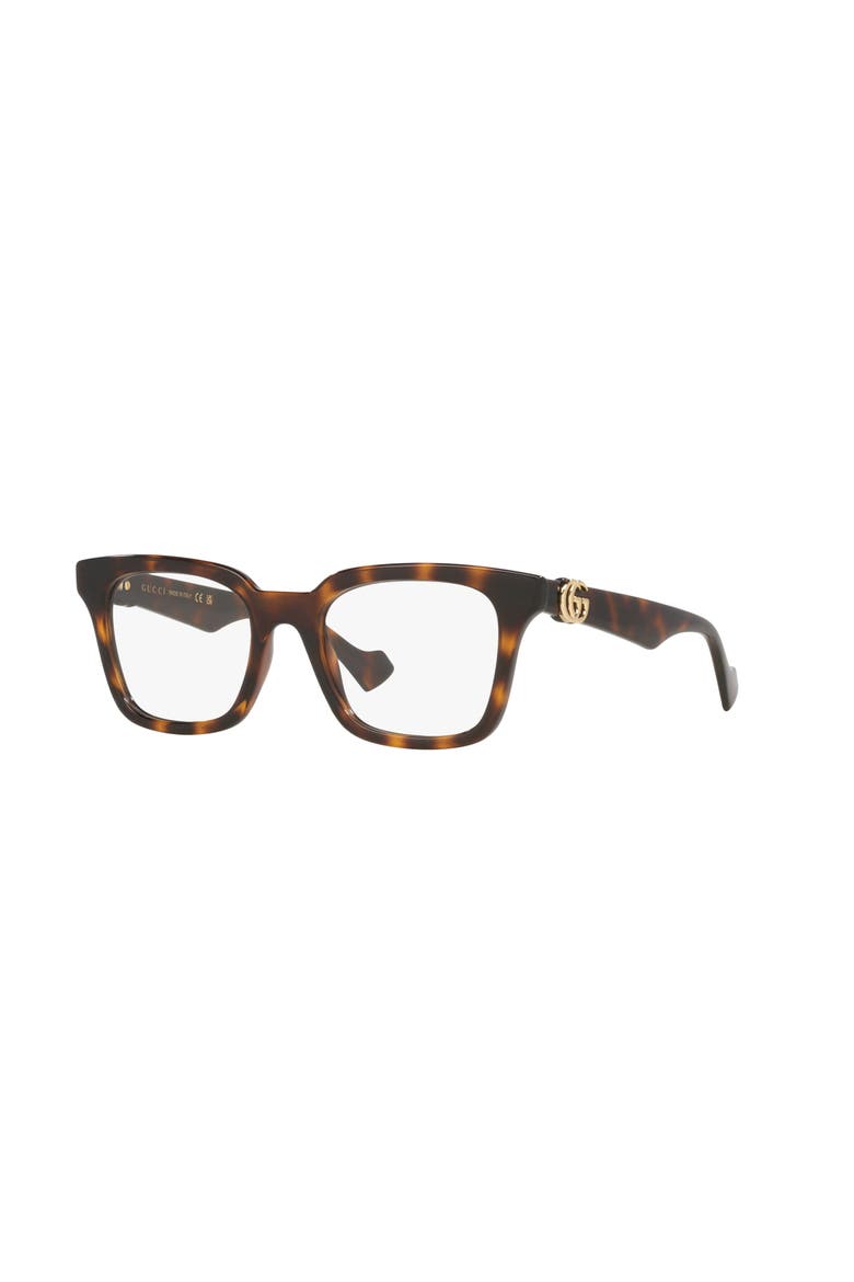 51mm Rectangle optical glasses, Main, color, Tortoise