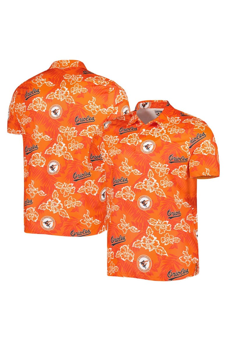 Men's Reyn Spooner Orange Baltimore Orioles Cooperstown Collection Puamana Print Polo, Alternate, color, Orange