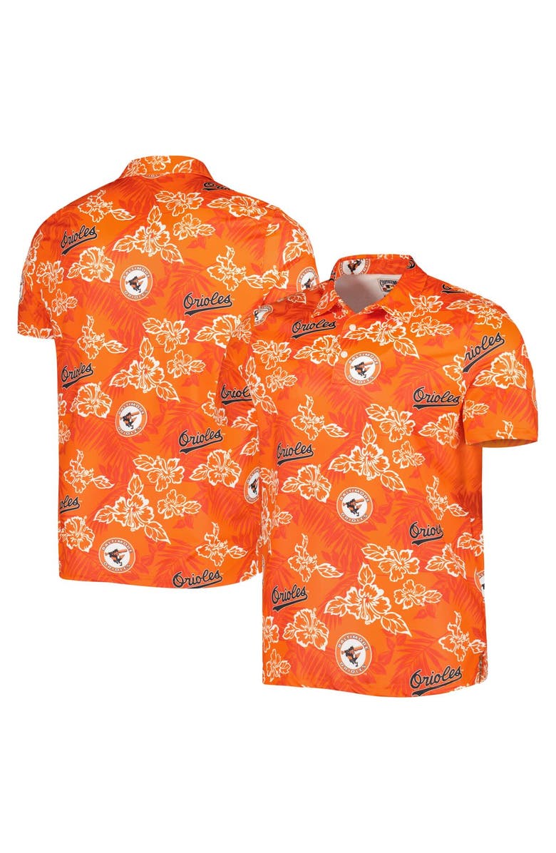 Reyn Spooner Men's Reyn Spooner Orange Baltimore Orioles Cooperstown Collection Puamana Print Polo, Alternate, color,