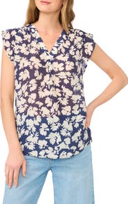 Vince Camuto Flutter Sleeve Top