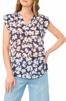 Vince Camuto Flutter Sleeve Top