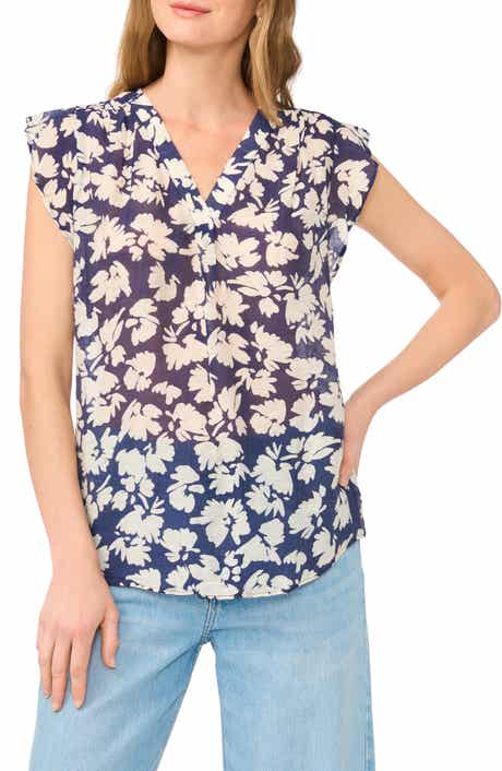 Vince Camuto Flutter Sleeve Top