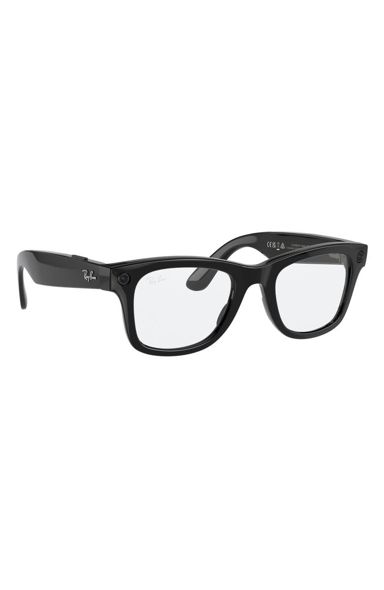 Ray-Ban Stories | Wayfarer 50mm Transitions<sup>®</sup> G-15 Green Smart Glasses, Alternate, color,