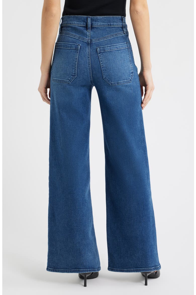Le Slim Palazzo Patch Pocket High Waist Wide Leg Jeans, Alternate, color, IBERIA