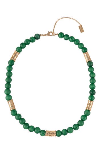 Rachel Roy Beaded Collar Necklace In Green