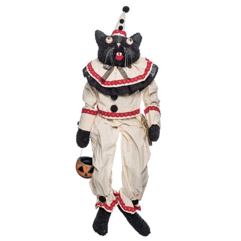 Sebastian Black Cat Clown Halloween Joe Spencer Gathered Traditions Figurine