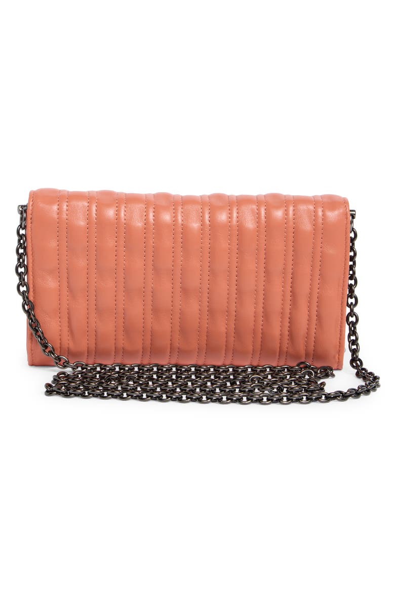 Brio Quilted Leather Wallet on a Chain, Alternate, color, BLUSH