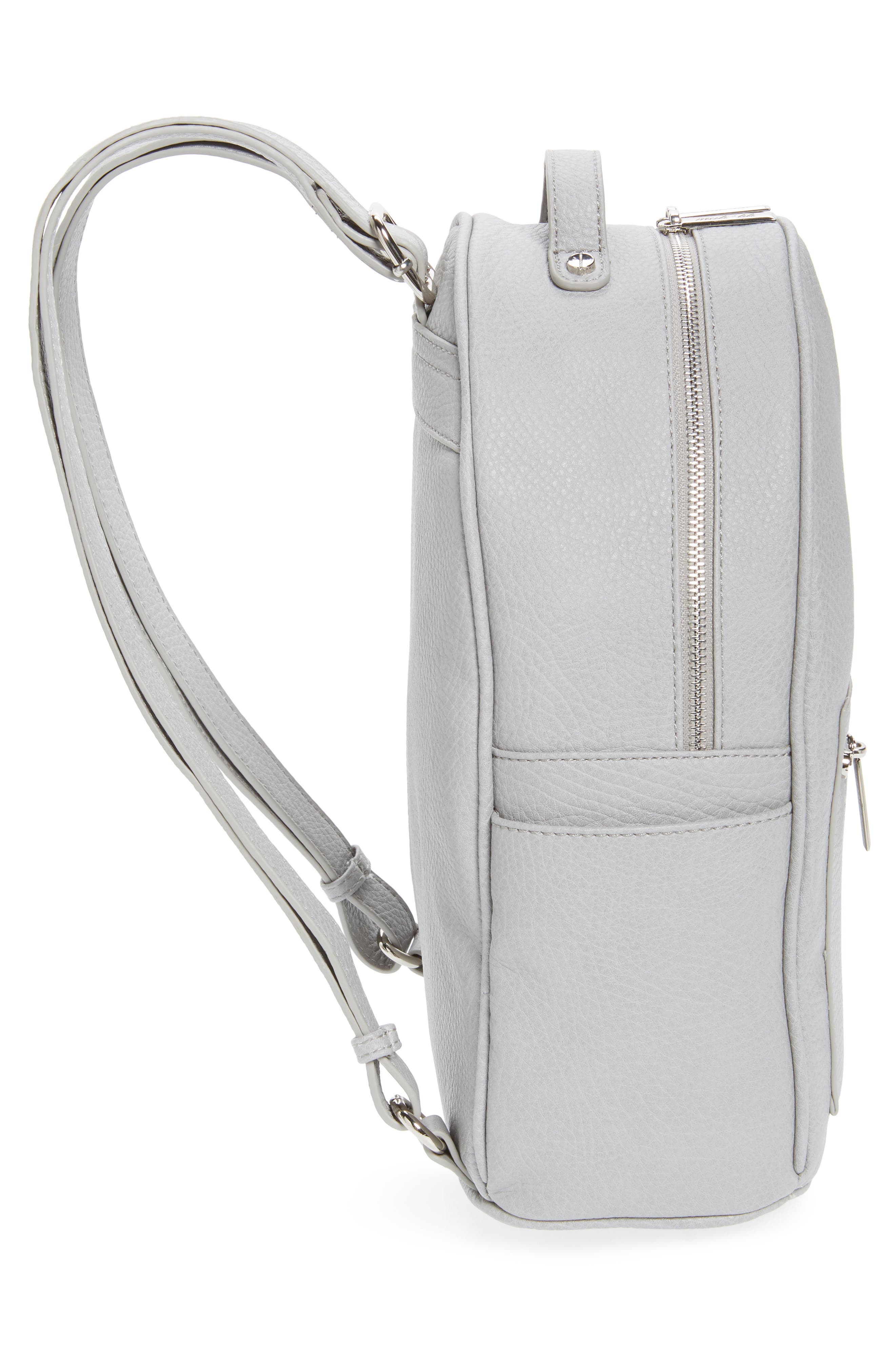 Madison Vegan Leather Backpack, Alternate, color, GREY