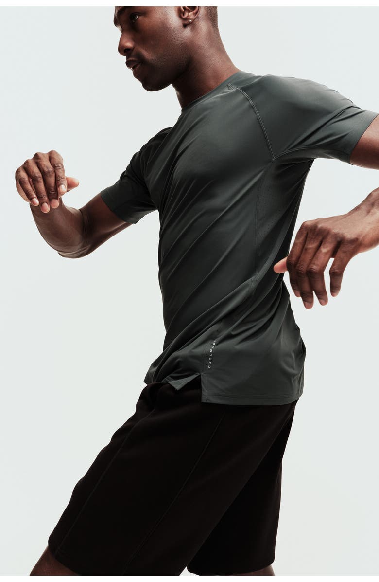 H&M Muscle Fit Sports T-shirt With Coolmove, Alternate, color, Pine Green