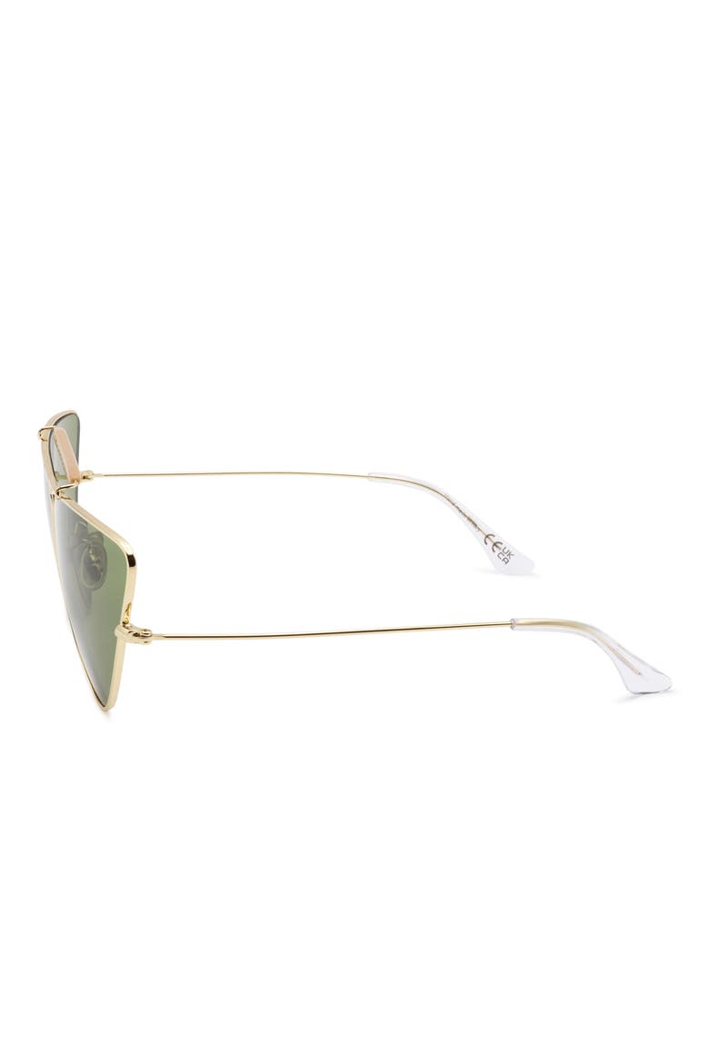 73mm Cat Eye Sunglasses, Alternate, color, GOLD / GOLD